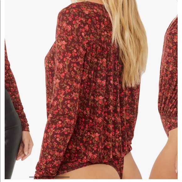 Free People Kaya Print Cutout Bodysuit - Medium - Picture 2 of 5